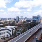 an aerial shot of the nairobi expressway in kenya