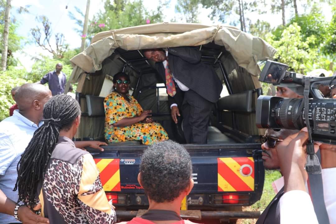 Meru Governor boarding a police vehicle,on the 18th of October the day it's alleged she was arrested by police