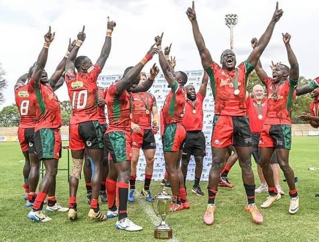 Shujaa celebrates winning Safari Sevens