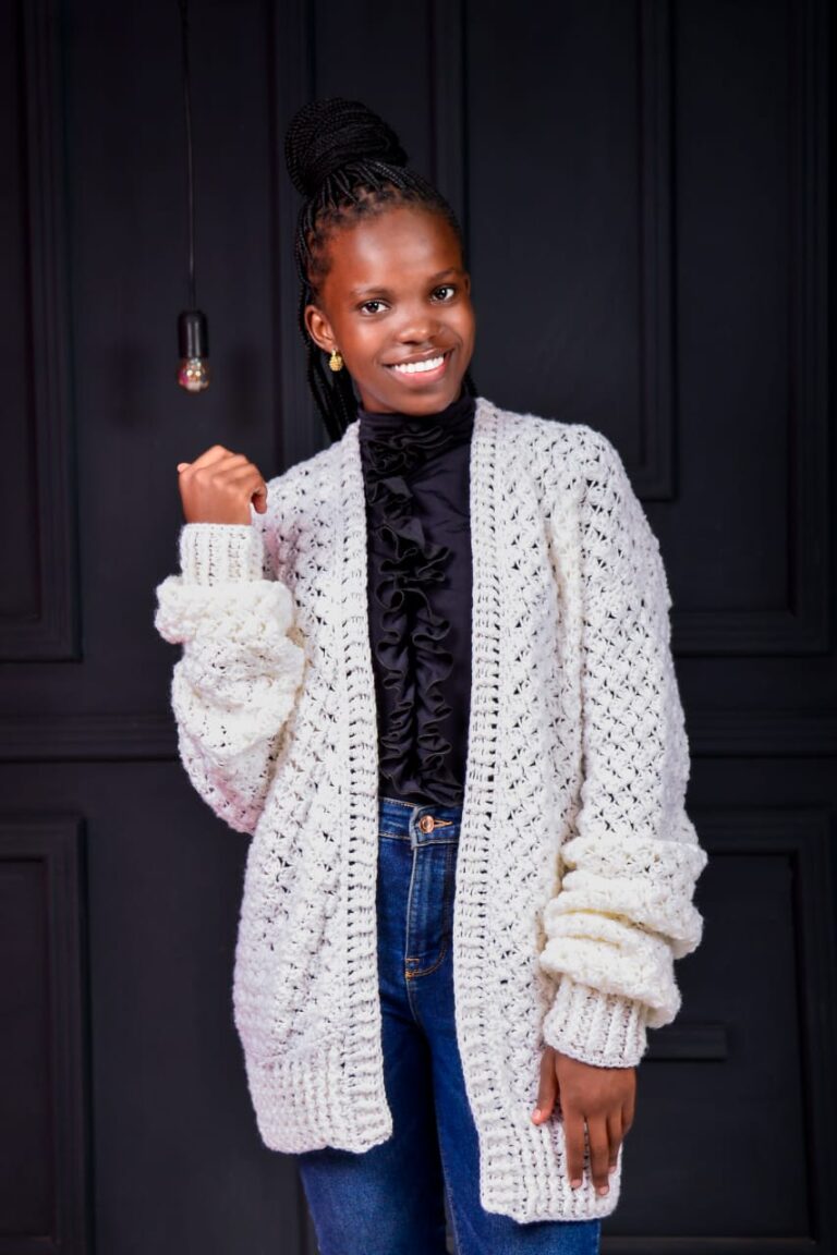 Image of Ivy Ayoti, the founder of Just Divyne crochet