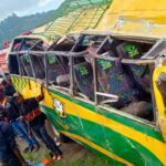 Voi road accident. The bus overturned killing four.