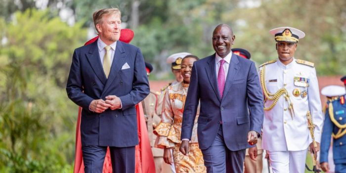 King Willem-Alexander of Neatherlands (left) and President William Ruto.