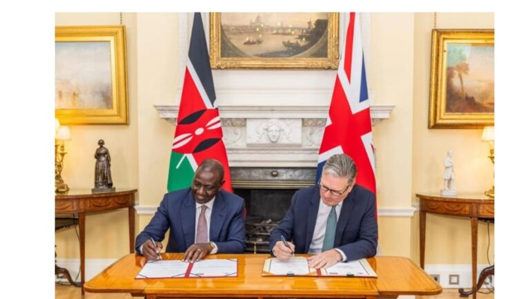 President William Ruto and UK PM Kier Starmer