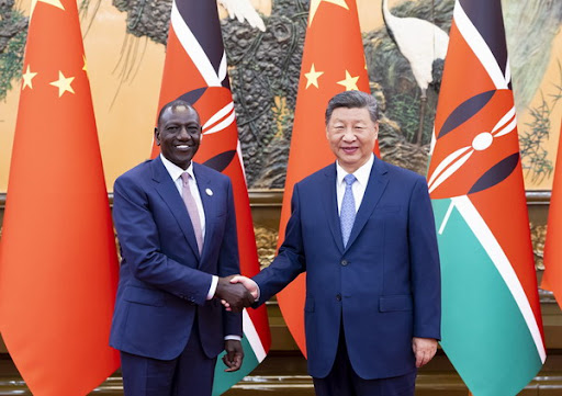 President William Ruto and his Chinese counterpart XI Jinping