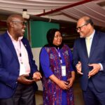 Prof. Shaukat Abdulrazak (R), Africa Foundation CEO Dr. Tom Kariuki (L) and Aga Khan University IHD Director Prof. Amina Abubakar during the University's IHD Conference.